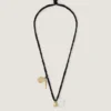 Lucky Charms Necklace in Silk, Metal and Enamel