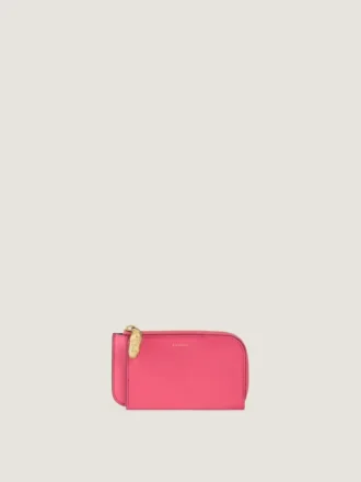 Lucky Charms Zipped Card Holder in Box Leather