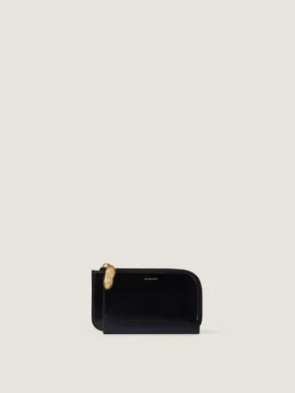 Lucky Charms Zipped Card Holder in Box Leather