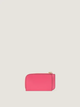 Lucky Charms Zipped Card Holder in Box Leather