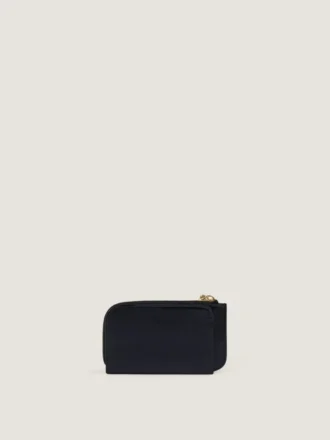 Lucky Charms Zipped Card Holder in Box Leather