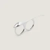 Maple Seed Double Fingers Ring in Metal