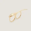 Maple Seed Double Fingers Ring in Metal