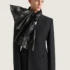 Maxi Bow Scarf in Leather