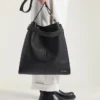 Medium Belted Hobo Bag in Grained Leather
