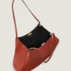 Medium Facet Tote Bag in Grained Leather