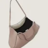 Medium Facet Tote Bag in Grained Leather