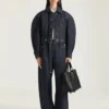 Medium the Snatch Bag in Grained Leather Medium the Snatch Bag in Grained Leather
