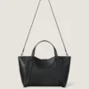 Medium the Snatch Bag in Grained Leather Medium the Snatch Bag in Grained Leather