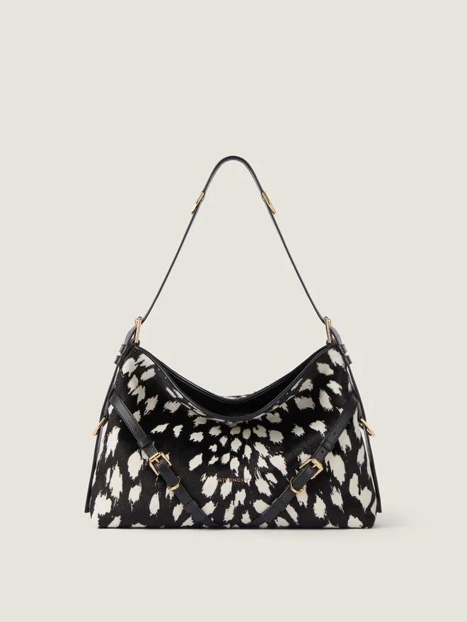 Medium Voyou Bag in Pony Effect Leather with Animal Print Medium Voyou Bag in Pony Effect Leather with Animal Print