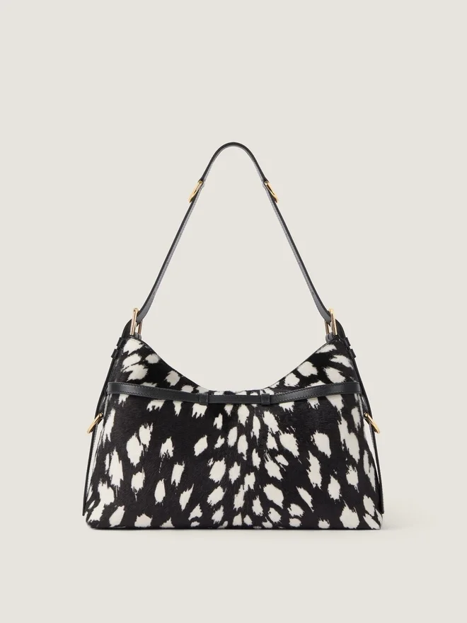 Medium Voyou Bag in Pony Effect Leather with Animal Print Medium Voyou Bag in Pony Effect Leather with Animal Print