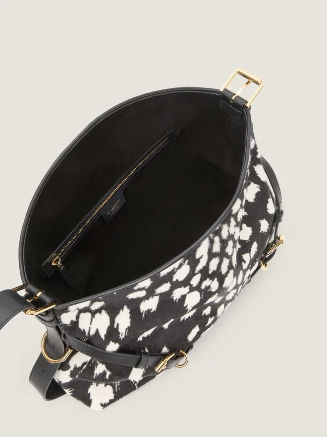 Medium Voyou Bag in Pony Effect Leather with Animal Print Medium Voyou Bag in Pony Effect Leather with Animal Print