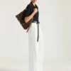 Medium Voyou Bag in Suede