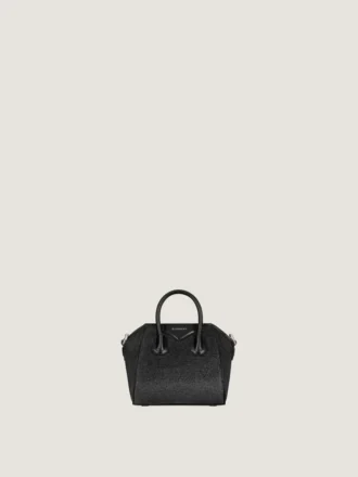 Micro Antigona Bag in Satin with Strass
