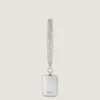 Micro Evening Clutch in Metal Leather with Chain