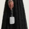 Micro Evening Clutch in Metal Leather with Chain