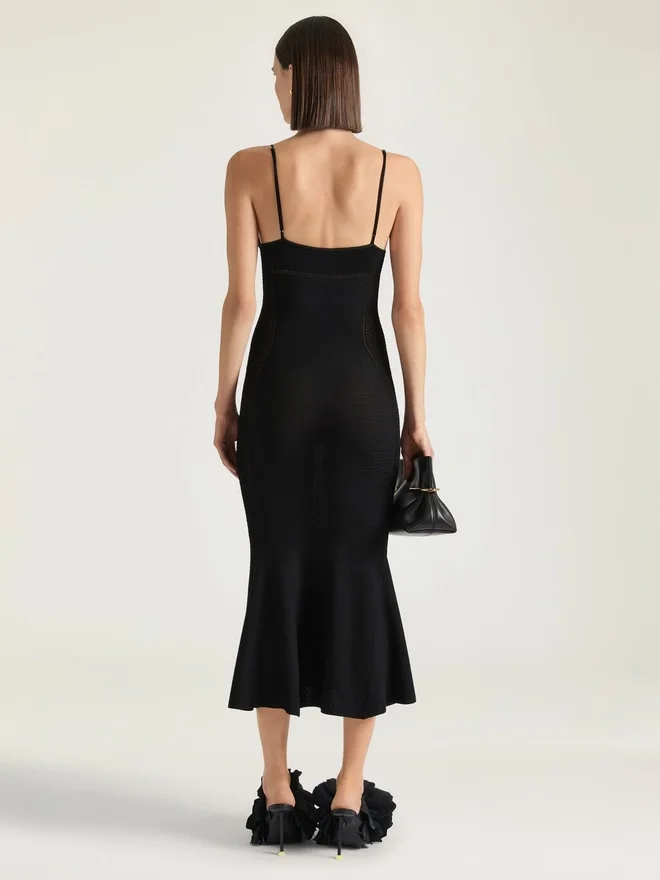 Midi Dress in Openwork Knit Midi Dress in Openwork Knit