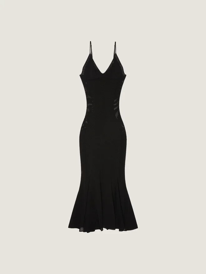 Midi Dress in Openwork Knit Midi Dress in Openwork Knit