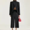 Midi Pants Skirt in Wool and Mohair
