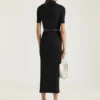 Midi Polo Dress in Second Skin Effect Knit