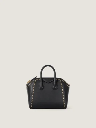 Mini Antigona Bag in Box Leather with Studs Detail