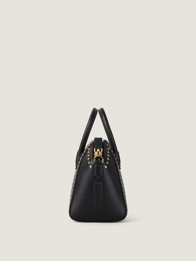 Mini Antigona Bag in Box Leather with Studs Detail Mini Antigona Bag in Box Leather with Studs Detail