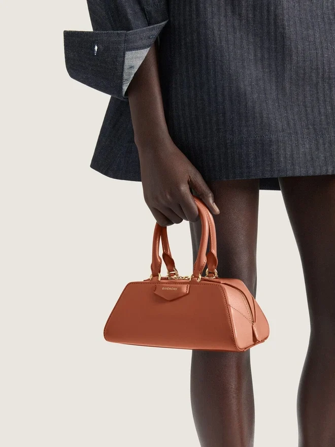 Mini Antigona East-West Bag in Box Leather Mini Antigona East-West Bag in Box Leather