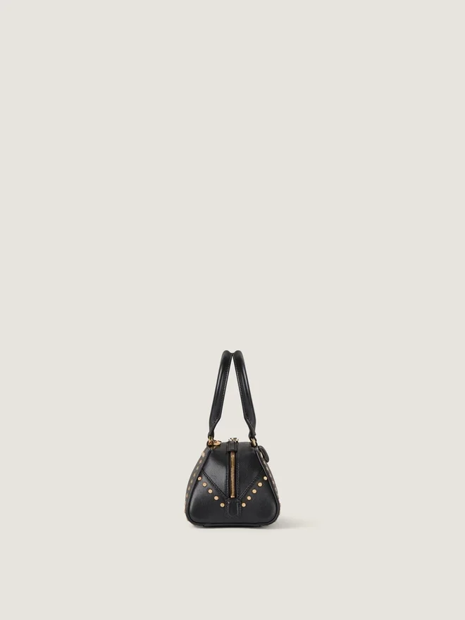 Mini Antigona East-West Bag in Box Leather with Studs Detail Mini Antigona East-West Bag in Box Leather with Studs Detail