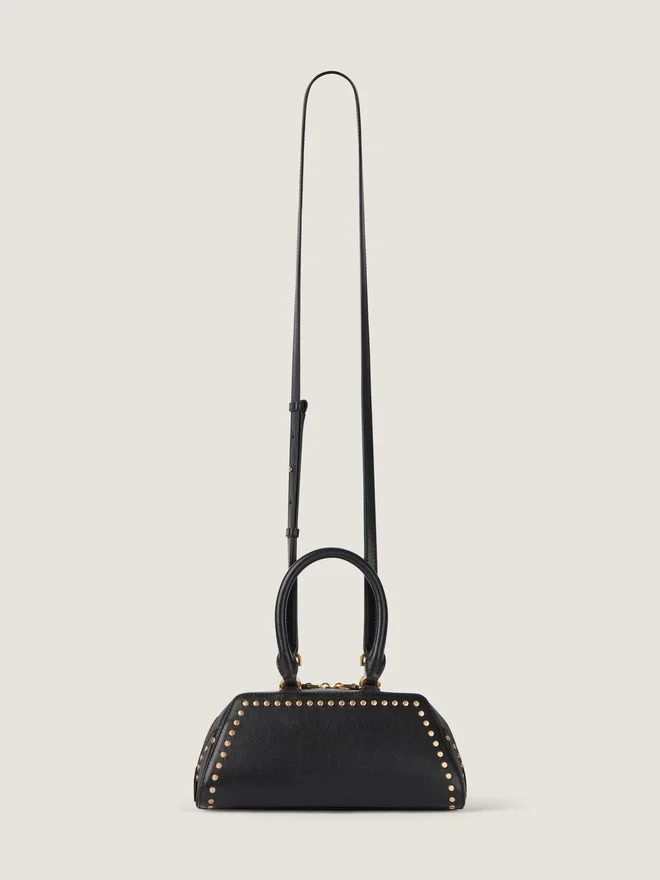 Mini Antigona East-West Bag in Box Leather with Studs Detail Mini Antigona East-West Bag in Box Leather with Studs Detail