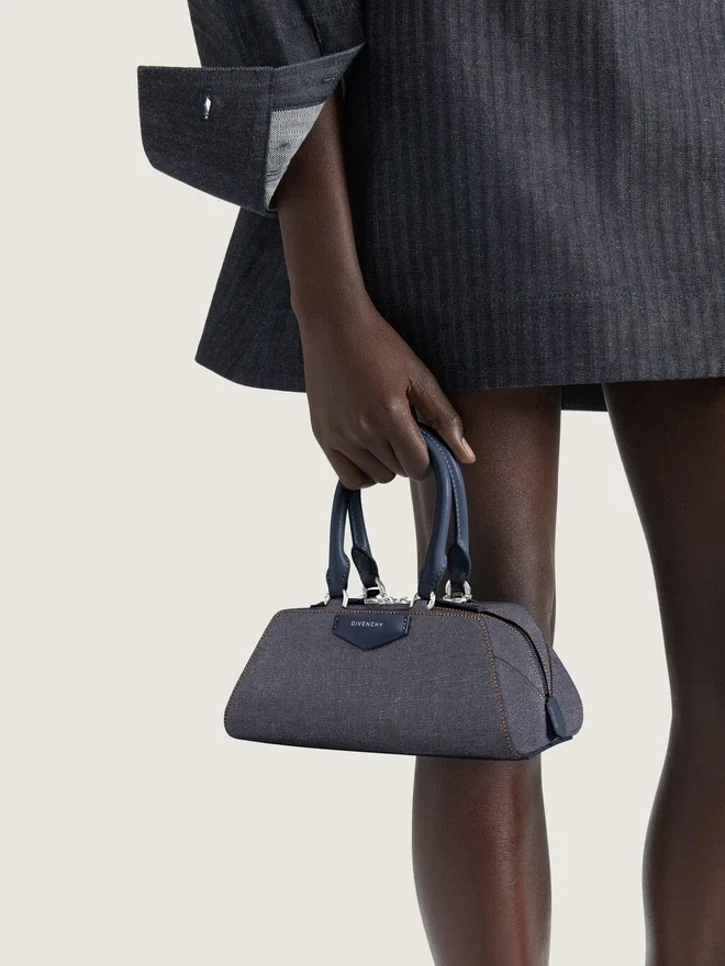 Mini Antigona East-West Bag in Denim Mini Antigona East-West Bag in Denim