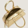 Mini Antigona East-West Bag in Laminated Leather
