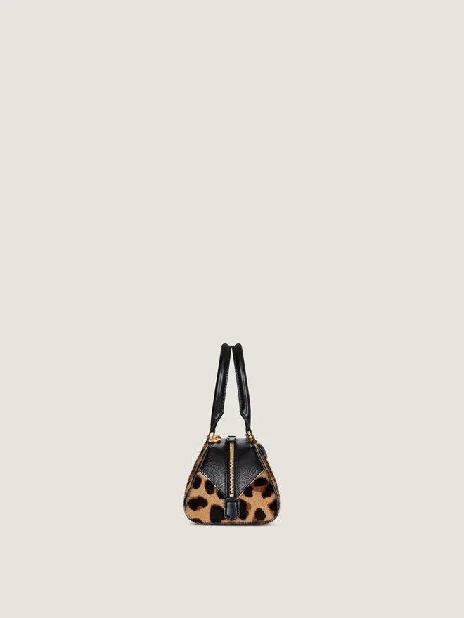 Mini Antigona East-West Bag in Leopard Pony Effect Leather Mini Antigona East-West Bag in Leopard Pony Effect Leather