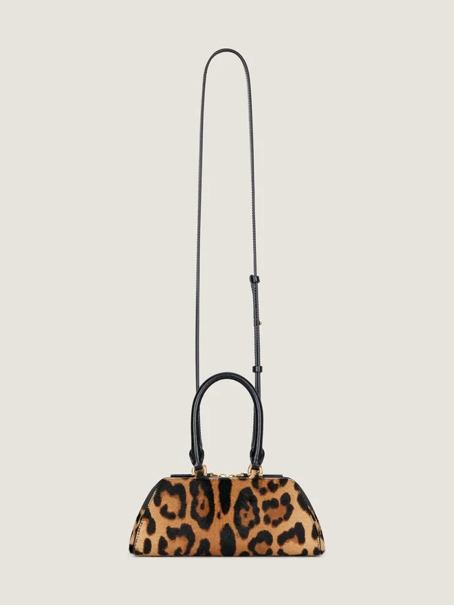 Mini Antigona East-West Bag in Leopard Pony Effect Leather Mini Antigona East-West Bag in Leopard Pony Effect Leather