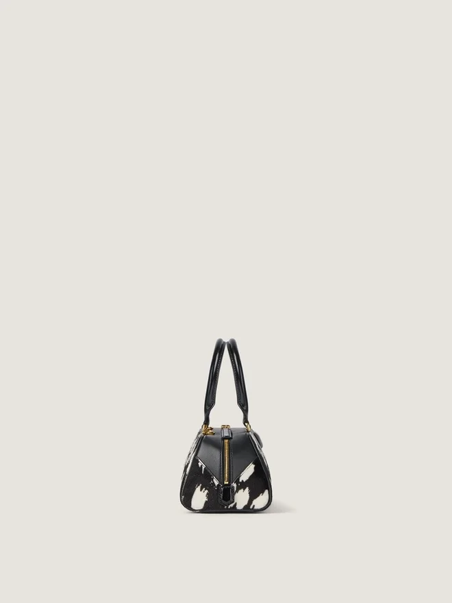 Mini Antigona East-West Bag in Pony Effect Leather with Animal Print Mini Antigona East-West Bag in Pony Effect Leather with Animal Print