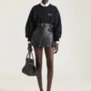 Mini Biker Skirt in Nappa Leather