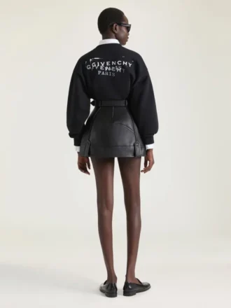 Sweatshirt in Fleece with Givenchy Stamp Print