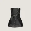 Mini Bustier Biker Dress in Leather Mini Bustier Biker Dress in Leather
