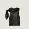 Mini Bustier Dress in Nappa Leather with Bow