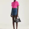 Mini Cargo Skirt in Medium Blue Denim