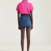 Mini Cargo Skirt in Medium Blue Denim