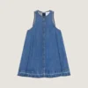 Mini Dress in Medium Blue Denim
