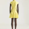 Mini Dress with Flared Skirt in Wool Viscose