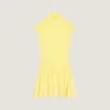 Mini Dress with Flared Skirt in Wool Viscose