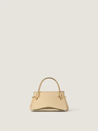 Mini Pinch Bag in Mirror Effect Leather