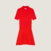 Mini Polo Dress in Second Skin Effect Knit