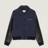 Mix Material Aviator Blouson