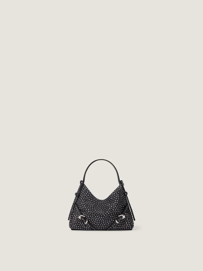 Nano Voyou Bag in Leather with Strass Nano Voyou Bag in Leather with Strass