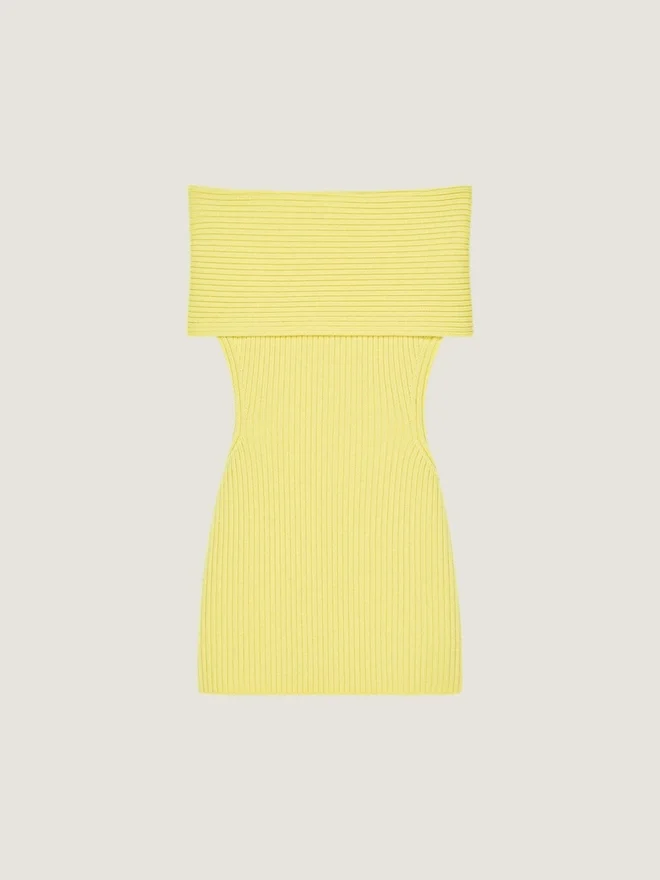 Off-The-Shoulder Mini Dress in Wool Off-The-Shoulder Mini Dress in Wool