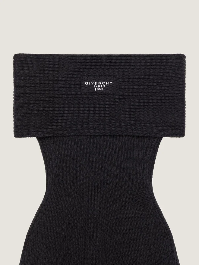 Off-The-Shoulder Mini Dress in Wool Off-The-Shoulder Mini Dress in Wool