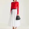 Long Circular Skirt in Poplin
